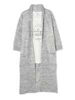 ロゴＴｅｅ×ロングニットカーディガン/グレー(020)