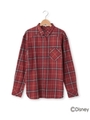 刺しゅうネルシャツ(ミッキーマウス)/ボルドー(264)