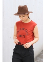 【AZUL by moussy】アーチロゴタンク/D/RED