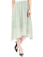 【AZUL ENCANTO】レーヨンローン花柄ミモレ丈スカート/柄KHA