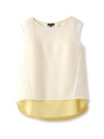 タンク付きMIXシャツ/ホワイト(001)