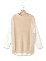 ニットベスト×シャツセットプルオーバー/グレー(012)