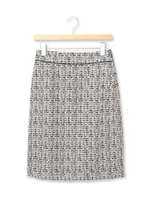 リボンヤーンツイードスカート/ブラック(419)