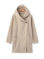 起毛フーテッドコート/ネイビー(093)