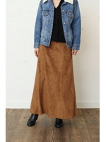 【AZUL by moussy】フェイクスエードマキシスカート/CAM