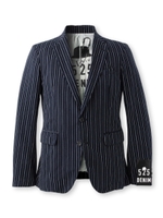 インディゴセルウィッチストライプジャケット/ネイビー(393)