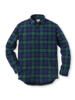 ニット切り替えチェックシャツ/ダークグリーン(223)