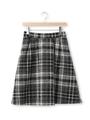 ブークレチェックスカート/ブラック(019)