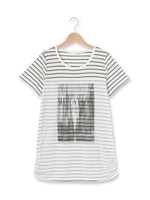 ランドスケープチュールTシャツ/ブラック(319)