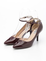 【ILIMA】サイドオープンストラップパンプス/カーキ