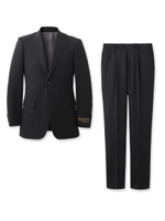 ウールモヘア 2Bシングルスーツ/ブラック(019)