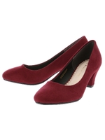 フェイクスウェードプレーンパンプス/ブラック