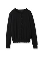 ラウンドネックニットカーディガン/ブラック(019)