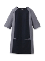 【OPAQUE別注】avie 切り替えジャージワンピース/ネイビー(193)