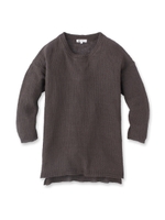 七分袖リネンニット/オフホワイト(003)