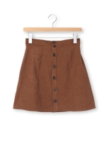 スエード調トラペラーズスカート/ブラウン(642)