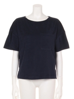 【Omekashi】ポケ付きパイルT/NAVY