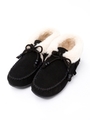 FRINGE SLIPPER BOOTIE/フリンジスリッパーブーティー BLACK/BLACK
