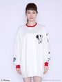 miney mouse/ringer tee dress/WHITE×RED