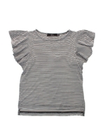 【KIDS】TR天竺フレアースリーブT/柄BLK