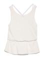 【emmi yoga】ブラ付きノースリチュニック/WHT