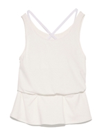 【emmi yoga】ブラ付きノースリチュニック/WHT