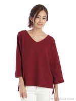 サカリバVネックプルオーバー/ワイン