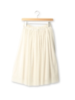 サテン×チュールスカート/アイボリー(004)