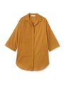パナマ織りビッグシャツ/キャメル(041)