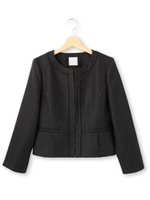 ラメツィードノーカラージャケット/ブラック(019)