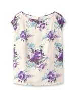 LIBERTY フラワープリントシャツ/ネイビー(193)