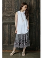 【AZUL by moussy】TC天竺フレアタンクチュニックOP/O/WHT