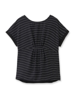 フロントタックボーダーシャツ/ホワイト(102)