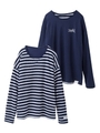 【X-girl×JEMORGAN】REVERSIBLE L/S TOP/アッシュ