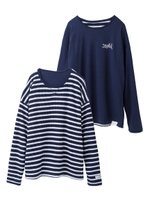 【X-girl×JEMORGAN】REVERSIBLE L/S TOP/アッシュ