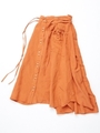 Linen shirts skirt/TERRACOTTA