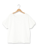 ノットスリーブスモッグブラウス/ホワイト(001)