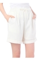 リネン混バミューダパンツ/オフホワイト(303)