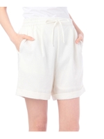 リネン混バミューダパンツ/オフホワイト(303)