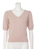 BackレースVネックPO/キャメル