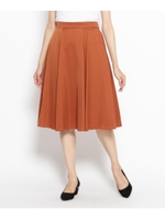 サテンフレアスカート/ブラウン(042)