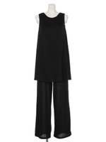 LONG LAYERED WIDEオールインワン/BLK