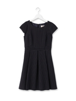 ストライプ切り替えワンピース/ネイビー(093)