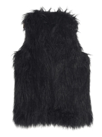 FAKE FUR VEST/BLK