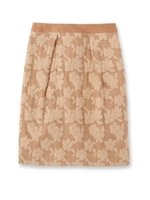 フラワージャガードスカート/キャメル(441)