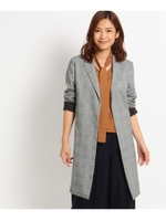 【STORY10月号掲載】グレンチェック軽羽織コート/チャコールグレー(214)