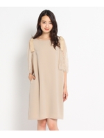 スリーブレースサックドレス/ブラック(019)