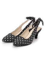 ノットバックバンドポインテッドパンプス/ブラック(119)