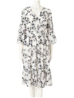 フラワーカシュクールワンピース/ベージュ