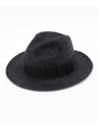天然草中折れハット/ブラック(019)